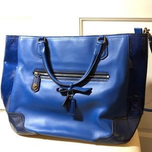 COACH Poppy Colorblock Leather Blaire Tote